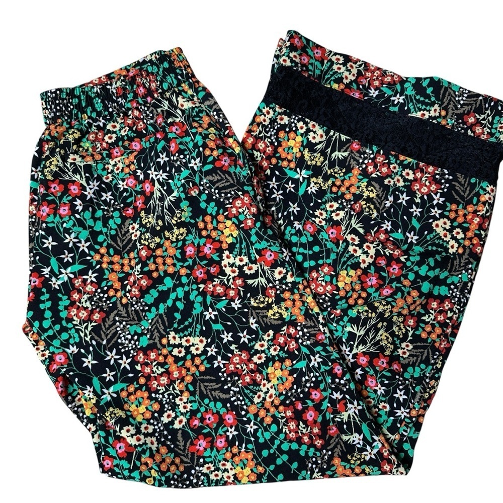 New York & Company Floral Print Wide-Leg Pants XS